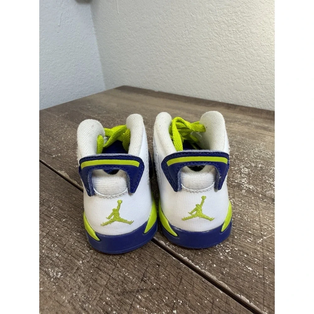 Nike Air Jordan 6 Retro Toddler Size 5C White Basketball Sneakers 645127-108